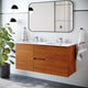 Scenic 48" Double Wall-Mount Bathroom Vanity by Modway| White