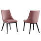 Modway Viscount Dining Chair, Set of 2, Dusty Rose