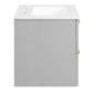 Modway Daybreak Bathroom Vanity 24’’ with White Sink Light Gray MDY-EEI-5818-LGR-WHI