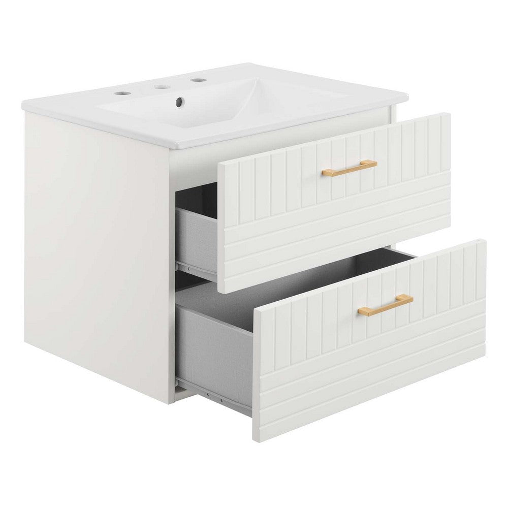 Modway Daybreak Bathroom Vanity 24’’ with White Sink MDY-EEI-5818-WHI-WHI