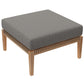 Clearwater Outdoor Patio Teak Wood Ottoman  - No Shipping Charges