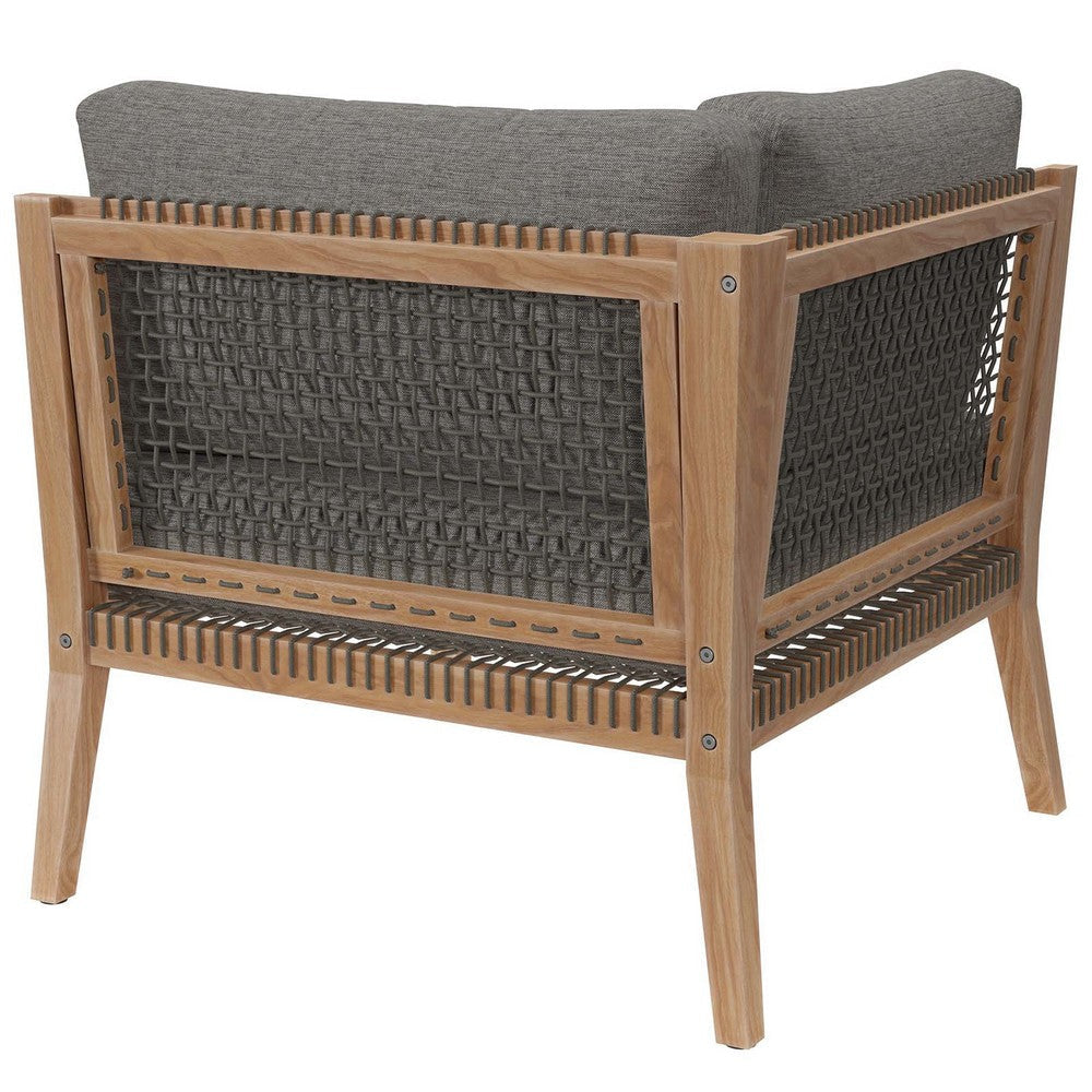 Modway Clearwater Outdoor Patio Teak Wood Corner Chair