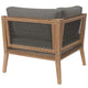 Modway Clearwater Outdoor Patio Teak Wood Corner Chair