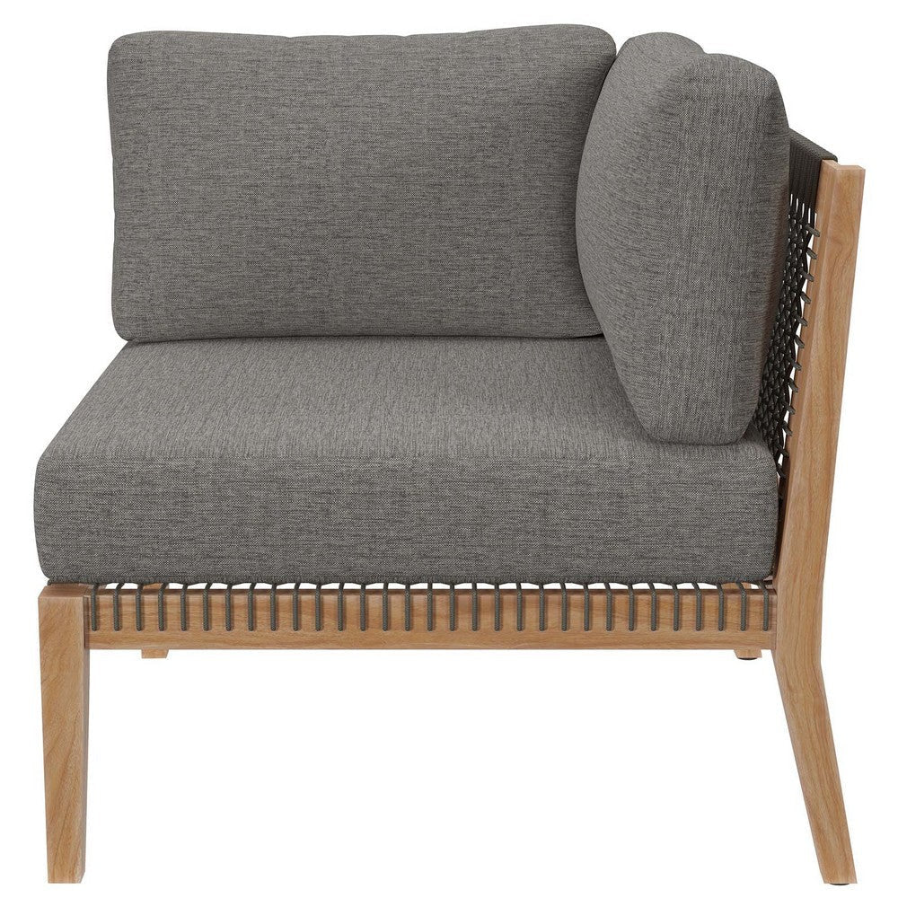 Modway Clearwater Outdoor Patio Teak Wood Corner Chair