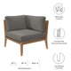 Modway Clearwater Outdoor Patio Teak Wood Corner Chair