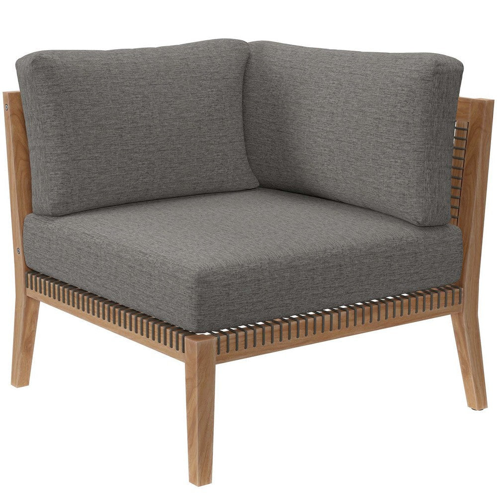 Modway Clearwater Outdoor Patio Teak Wood Corner Chair