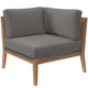 Modway Clearwater Outdoor Patio Teak Wood Corner Chair