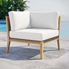 Clearwater Outdoor Patio Teak Wood Corner Chair MDY-EEI-5855-GRY-WHI