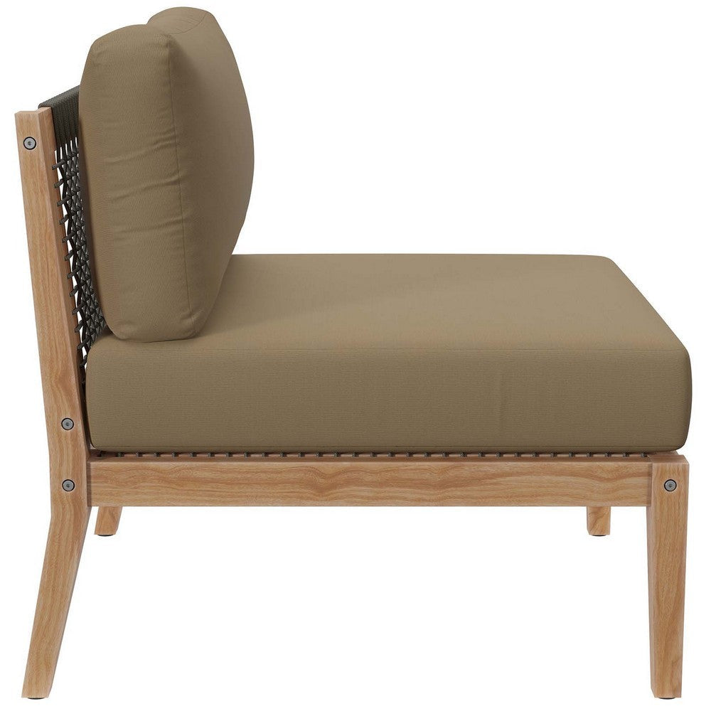 Modway Clearwater Armless Chair Gray Light Brown MDY-EEI-5856-GRY-LBR