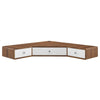 Transmit 47" Wall Mount Corner Walnut Office Desk by Modway| White
