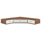 Transmit 47" Wall Mount Corner Walnut Office Desk by Modway| White