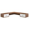 Transmit 55" Wall Mount Corner Wood Office Desk by Modway| White