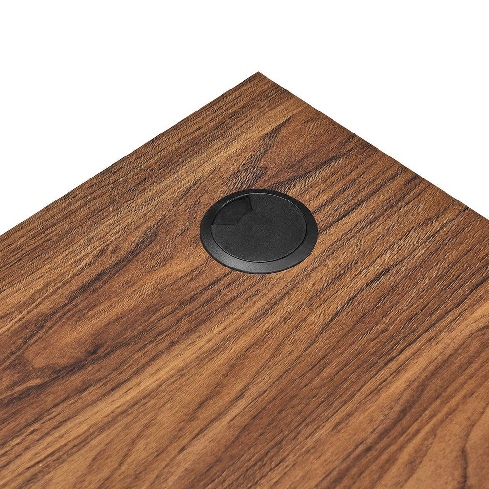 Transmit 55" Wall Mount Corner Wood Office Desk by Modway| White