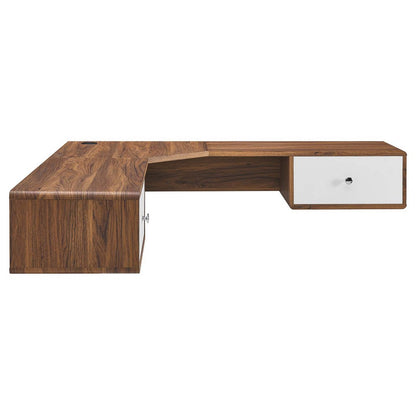 Transmit 55" Wall Mount Corner Wood Office Desk  - No Shipping Charges