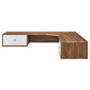 Transmit 55" Wall Mount Corner Wood Office Desk by Modway| White