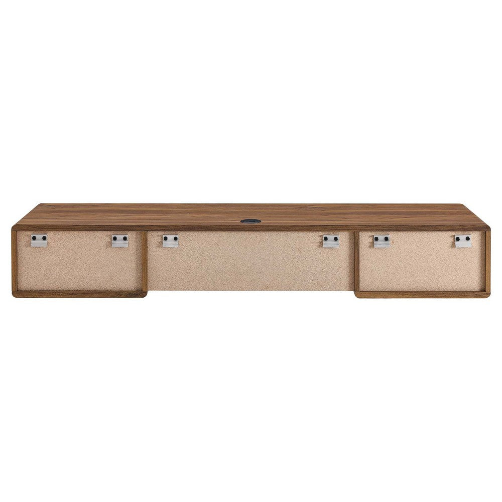 Transmit 60" Wall Mount Wood Office Desk by Modway| White