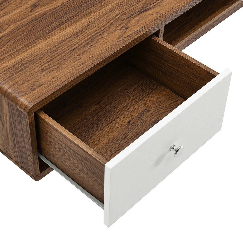 Transmit 60" Wall Mount Wood Office Desk by Modway| White