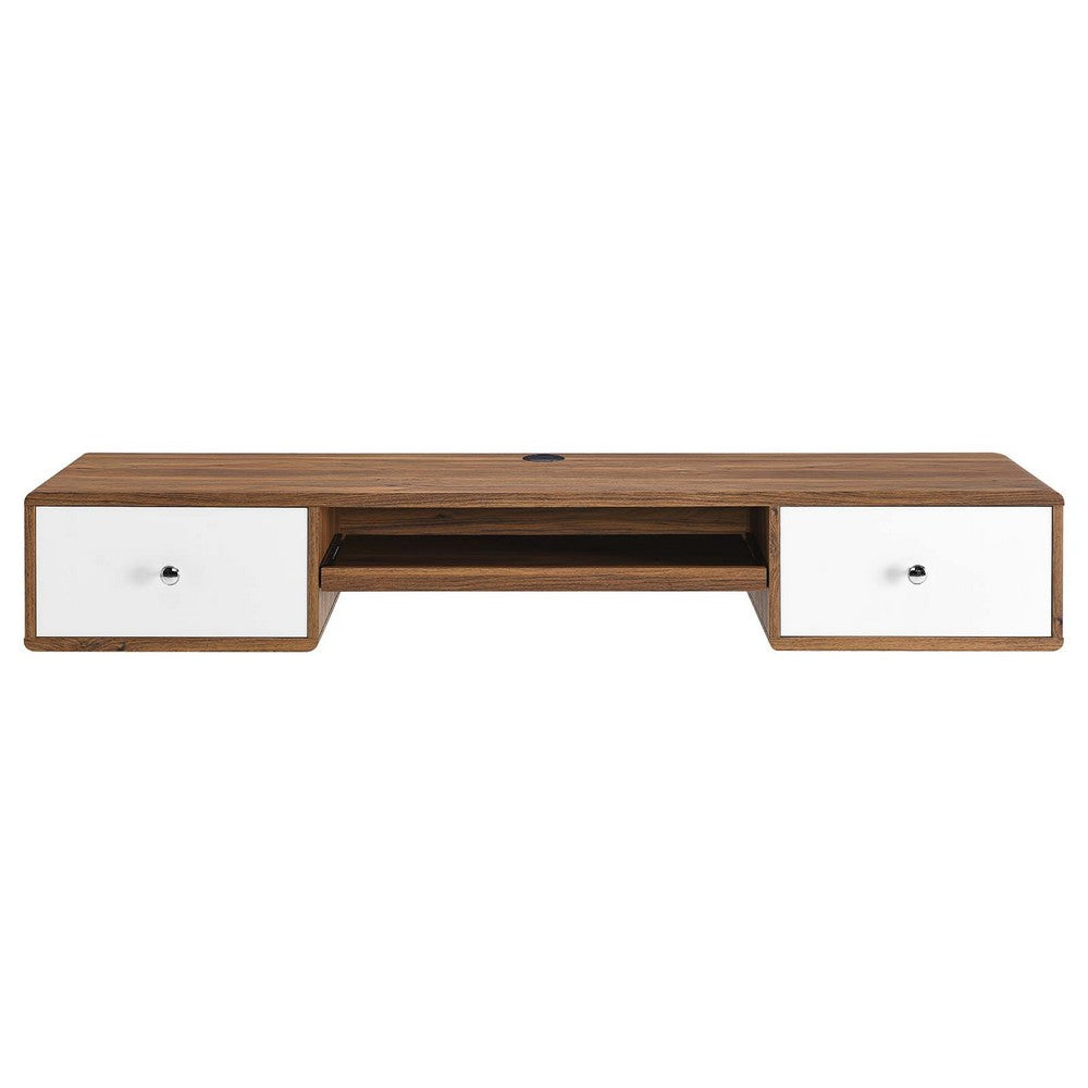 Transmit 60" Wall Mount Wood Office Desk by Modway| White