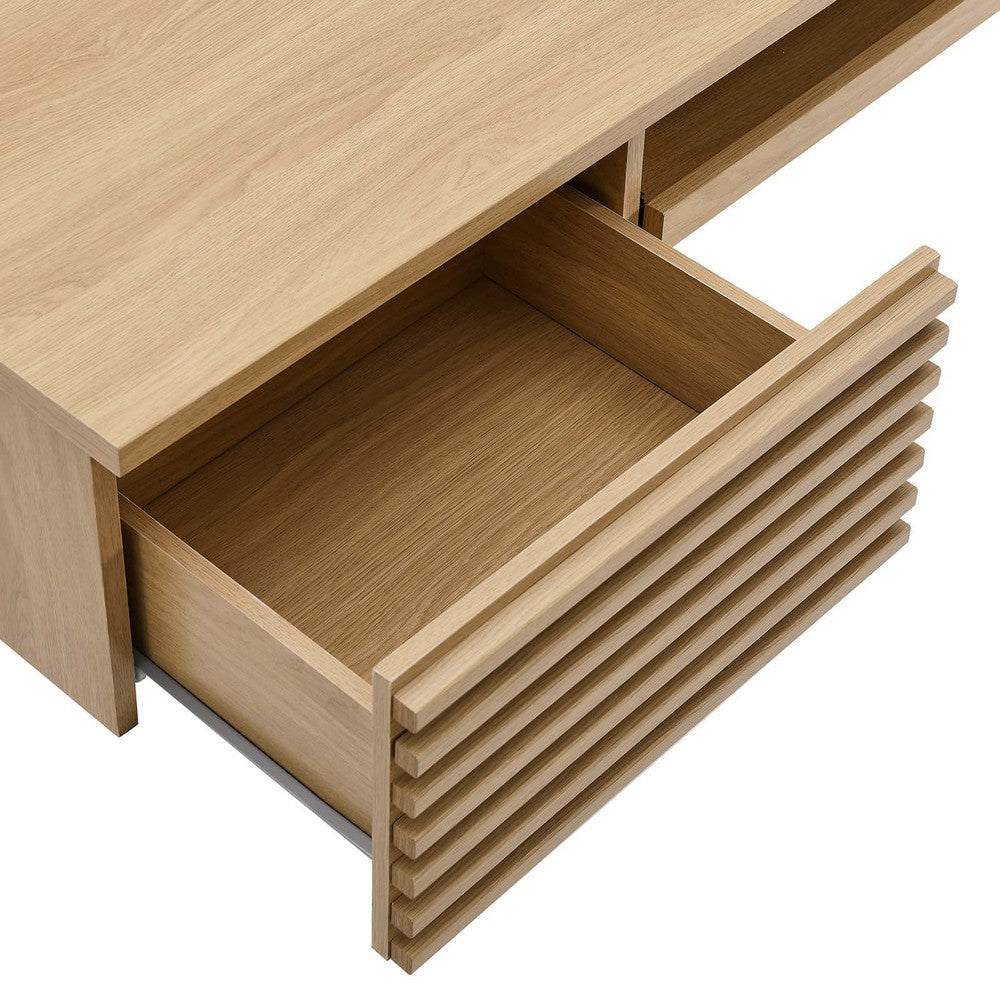 Render Wall Mount Wood Office Desk  - No Shipping Charges