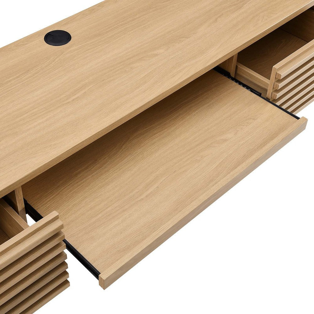 Render Wall Mount Wood Office Desk  - No Shipping Charges