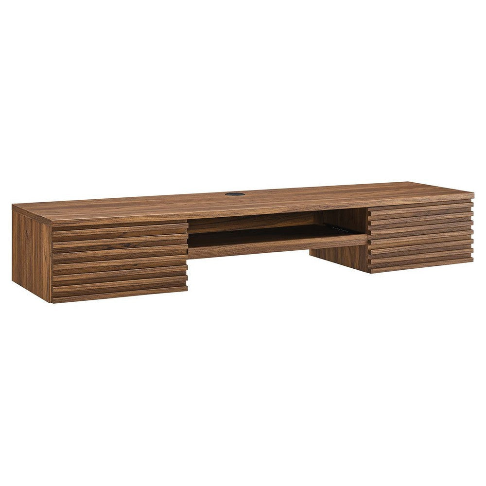 Render Wall Mount Wood Office Desk  - No Shipping Charges