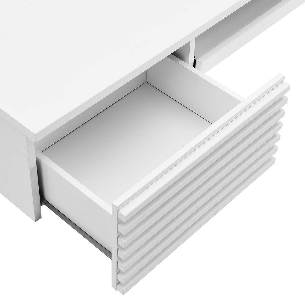 Render Wall Mount Wood Office Desk  - No Shipping Charges