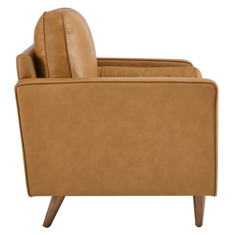 Modway Valour Leather Tufted Accent Armchair in Tan MDY-EEI-5869-TAN