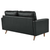 Valour Leather Loveseat by Modway| Black