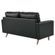 Valour Leather Loveseat by Modway| Black