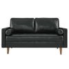 Valour Leather Loveseat by Modway| Black