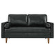 Valour Leather Loveseat by Modway| Black