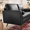 Valour Leather Loveseat by Modway| Black