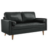 Valour Leather Loveseat by Modway| Black