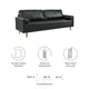 Valour 88" Leather Sofa by Modway| Black