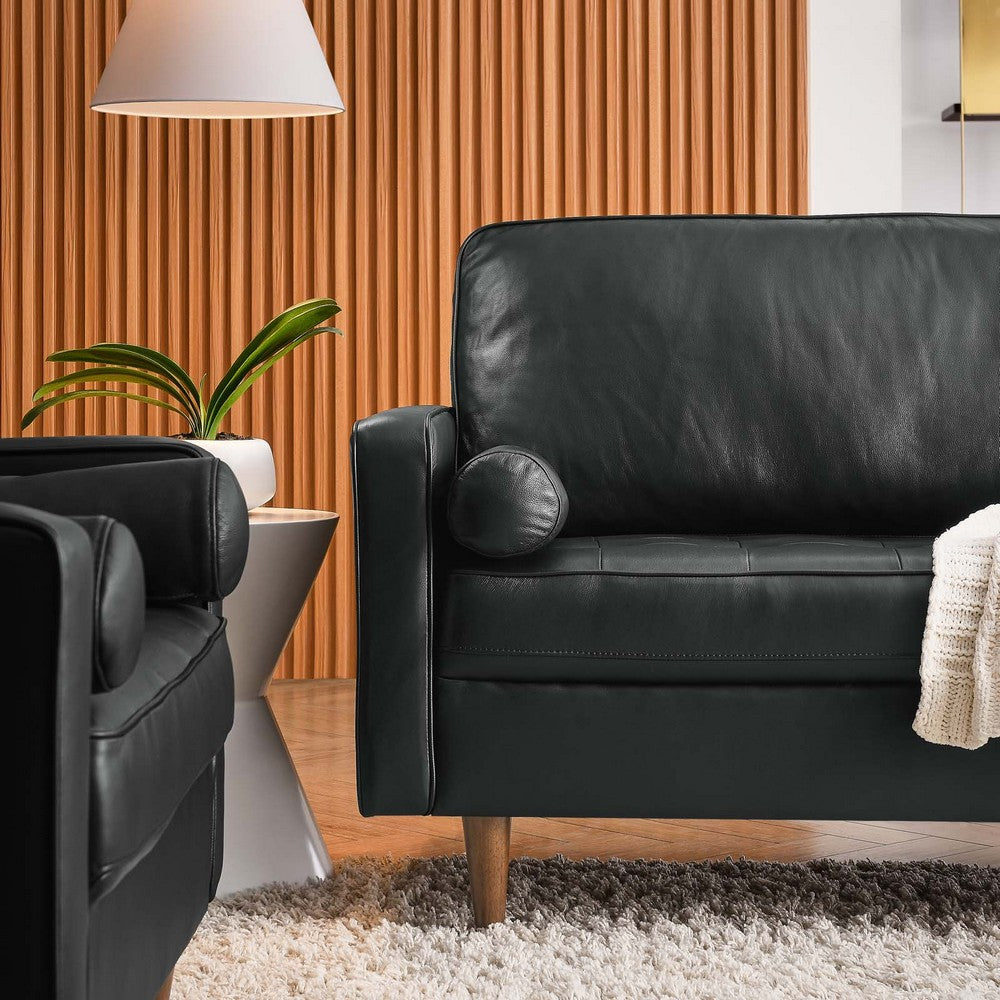 Valour 88" Leather Sofa by Modway| Black