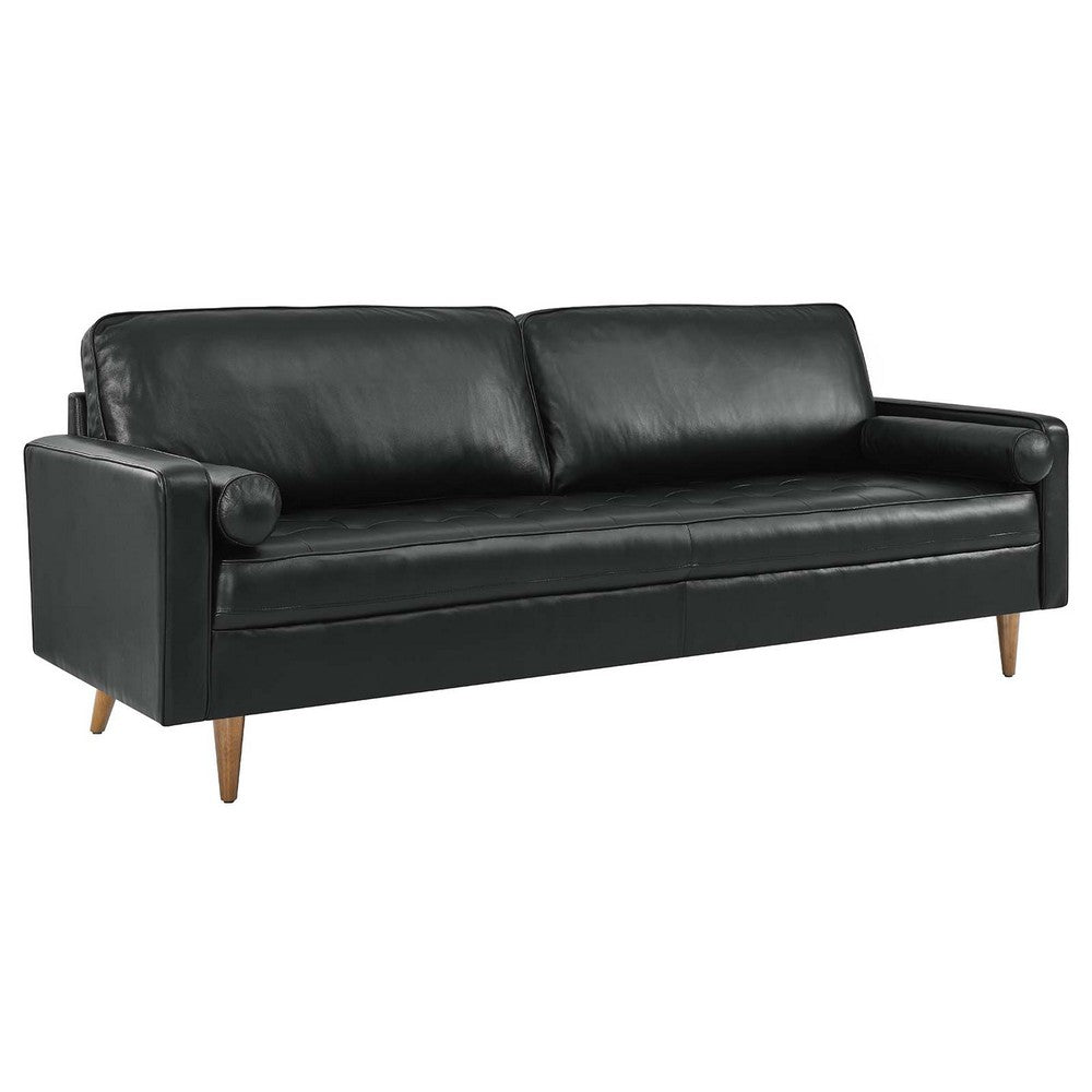 Valour 88" Leather Sofa by Modway| Black