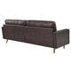 Valour 88" Leather Sofa by Modway| Brown