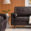 Valour 88" Leather Sofa by Modway| Brown