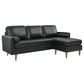 Modway Valour Sectional, 78" Sofa, Black