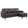 Modway Valour Sectional, 78" Sofa, Brown