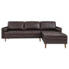 Valour 98" Leather Sectional Sofa by Modway| Brown