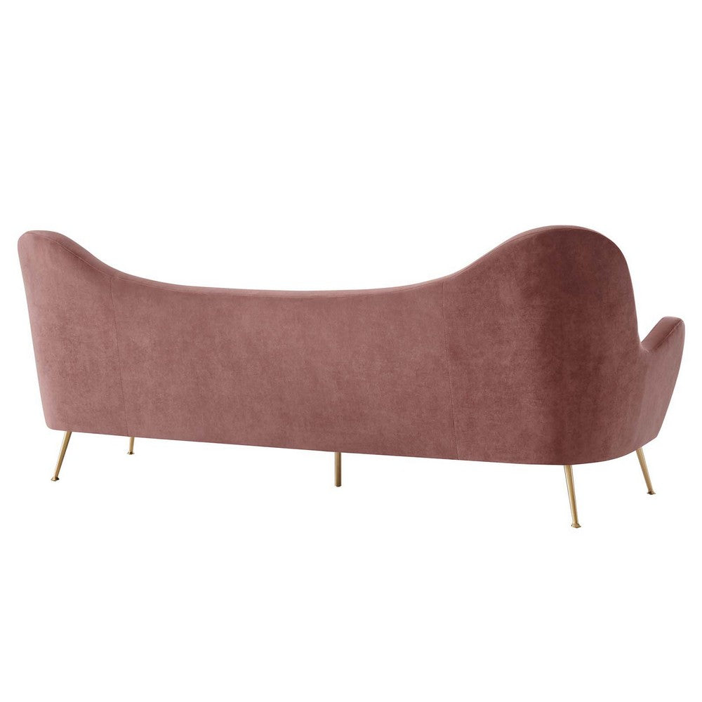 Cheshire Channel Tufted Performance Velvet Sofa by Modway| Red