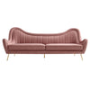 Cheshire Channel Tufted Performance Velvet Sofa by Modway| Red