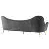 Cheshire Channel Tufted Performance Velvet Sofa by Modway| Gray