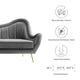 Cheshire Channel Tufted Performance Velvet Sofa by Modway| Gray