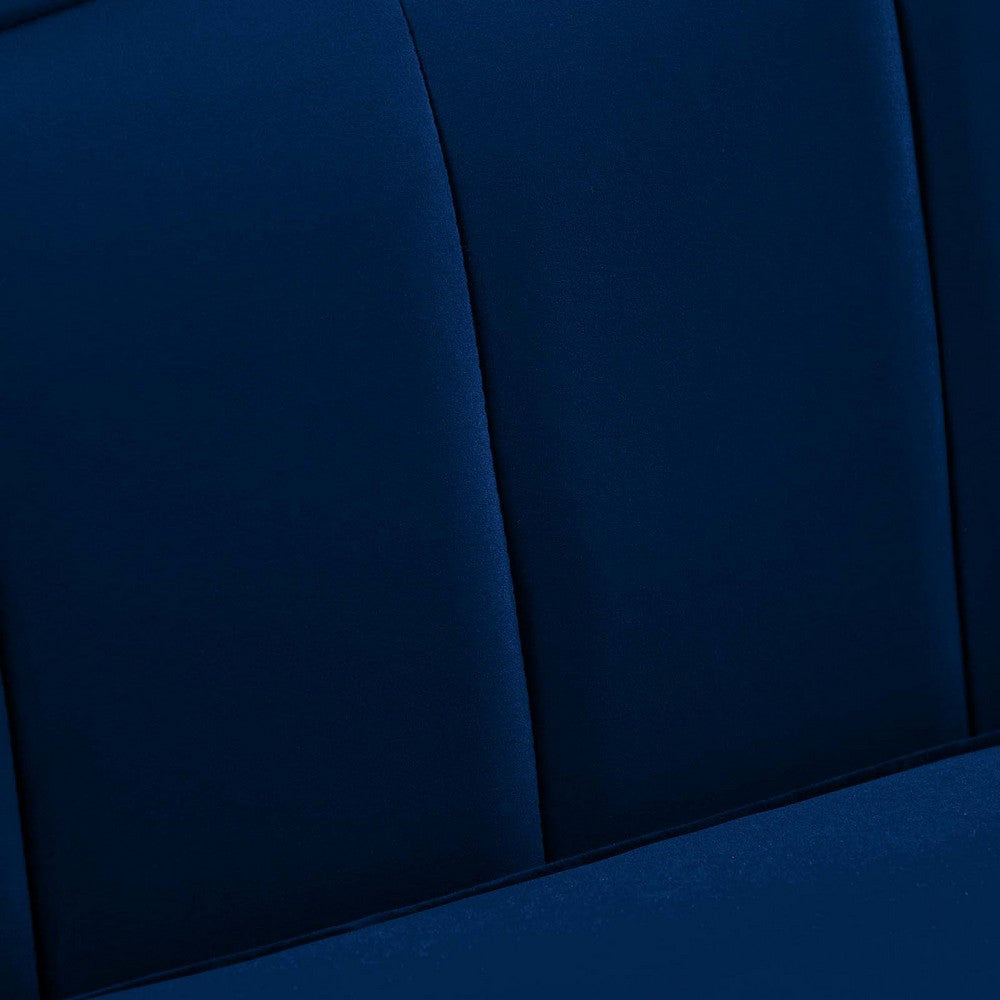 Cheshire Channel Tufted Performance Velvet Sofa by Modway| Blue