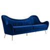 Cheshire Channel Tufted Performance Velvet Sofa by Modway| Blue