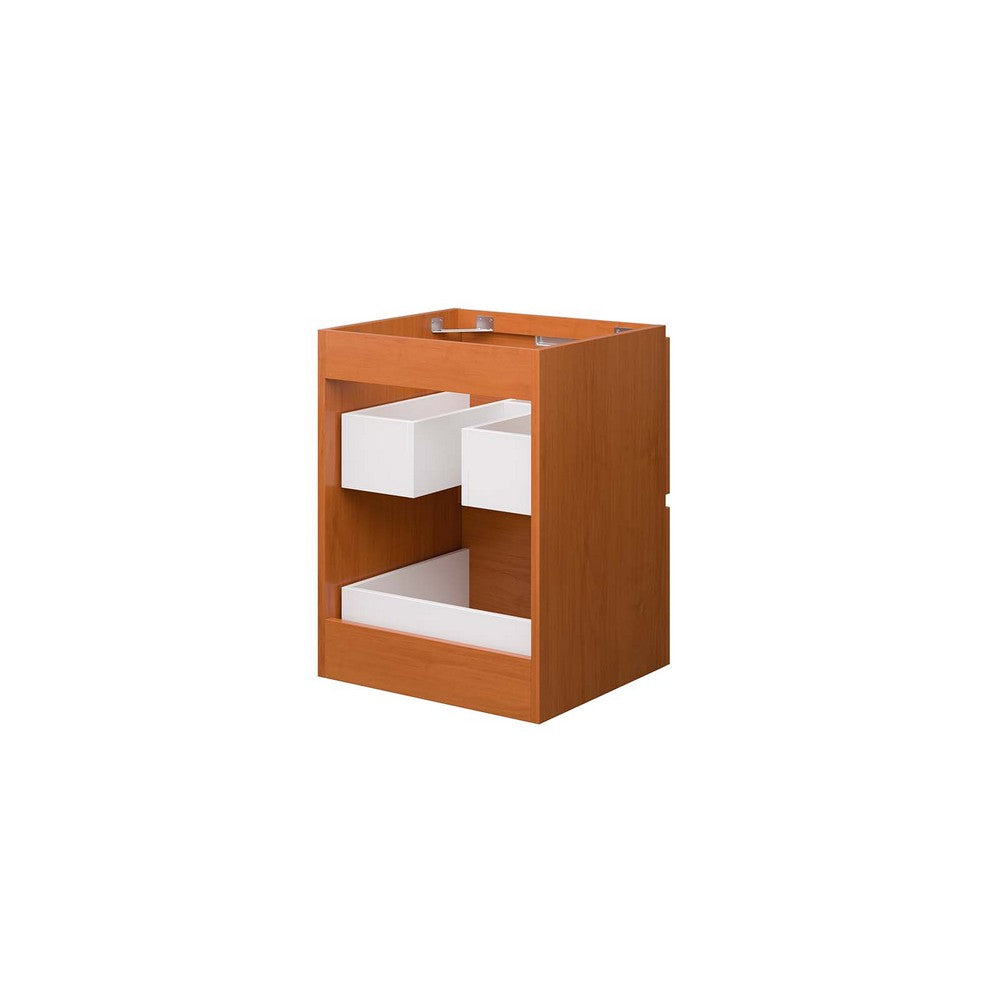 Scenic 18" Wall-Mount Bathroom Vanity Cabinet (Sink Basin Not Included) by Modway| Brown