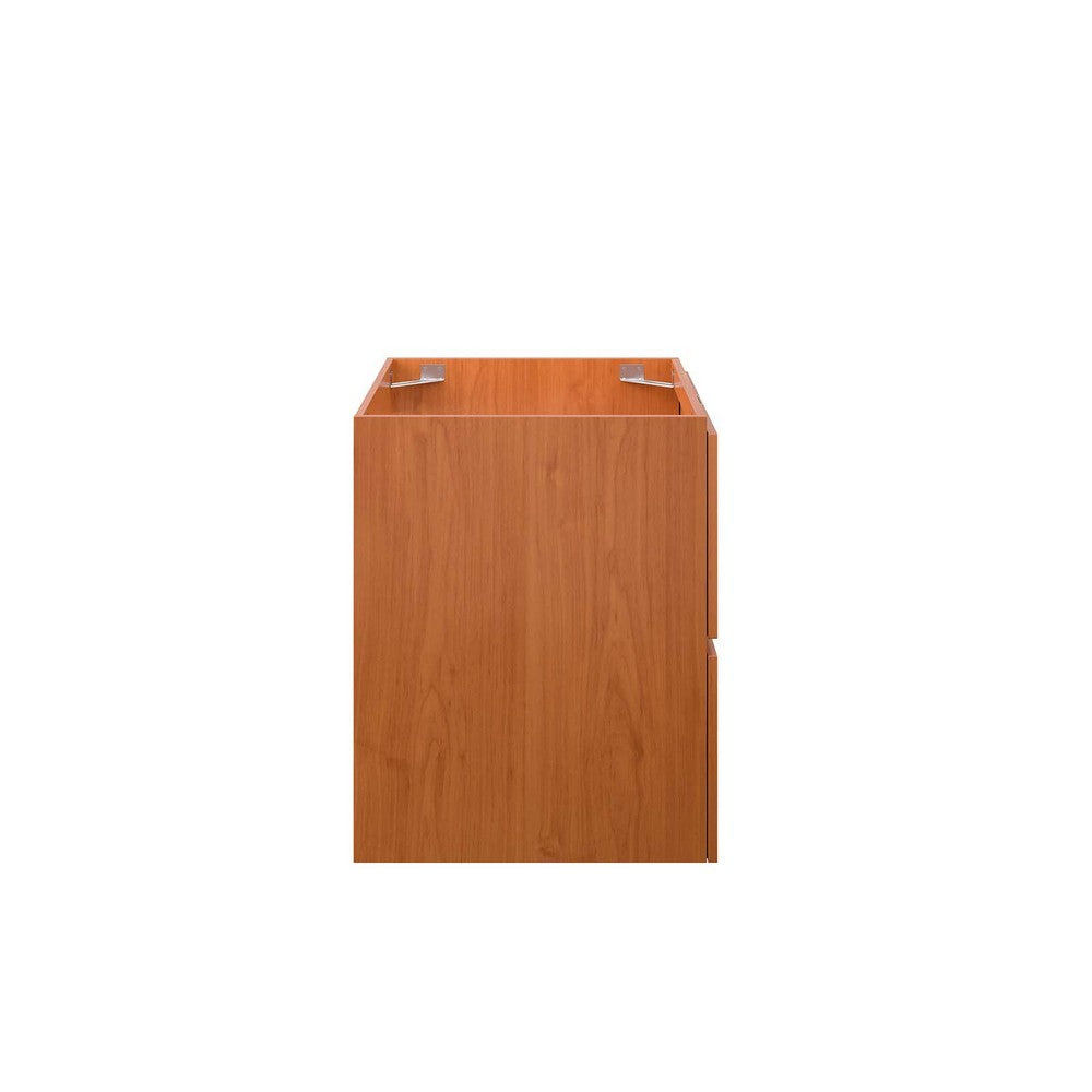 Scenic 24" Wall-Mount Bathroom Vanity Cabinet (Sink Basin Not Included) by Modway| Brown