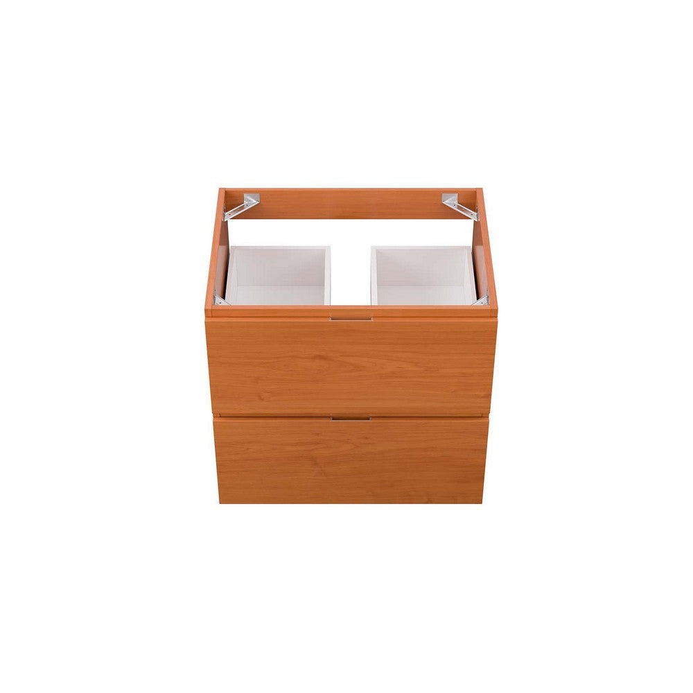 Scenic 24" Wall-Mount Bathroom Vanity Cabinet (Sink Basin Not Included) by Modway| Brown